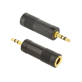 Адаптер Cablexpert 6.35 мм - 3.5 мм (F/M) Black (A-6.35F-3.5M)