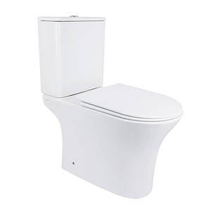 Унітаз Qtap Presto підлоговий Rimless з сидінням Slim Duroplast/ Soft-close