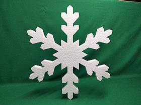 Сніжинка № 03 з пінопласту  50 см — новорічна прикраса, декор для вітрин і фасадів