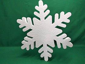 Сніжинка № 04 з пінопласту  50 см — новорічна прикраса, декор для вітрин і фасадів