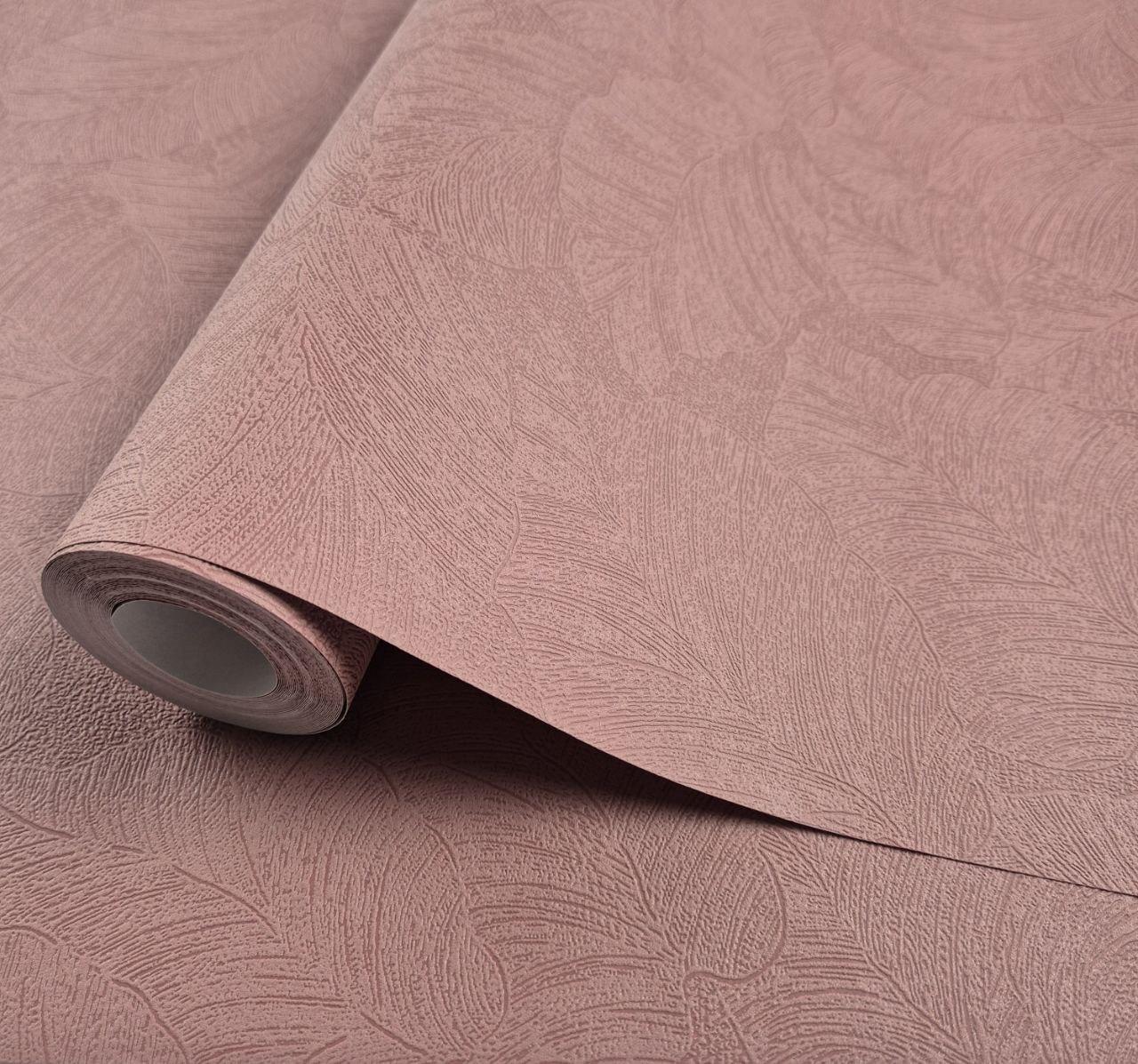 Шпалери вінілові на флізеліні 0.53 × 10.05 м Marburg 57950, темно-рожево-пудрові для спальні, вітальні, кабінету, фото 1