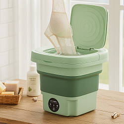Складна пральна машина 8л, XL-643, Зелений / Портативна пральна машина / Міні пральна машина