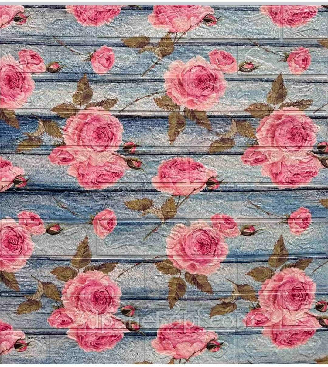 Самоклеюча 3D панель "Півонії" 77×70 см товщина 4 мм, фото 1