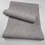 Шпалери вінілові на флізеліні 0.53 × 10.05 м Marburg 57949, сіро-бежеві для спальні, вітальні, кабінету, фото 2