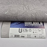 Шпалери вінілові на флізеліні 0.53 × 10.05 м Marburg 57949, сіро-бежеві для спальні, вітальні, кабінету, фото 6
