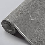 Шпалери вінілові на флізеліні 0.53 × 10.05 м Marburg 57949, сіро-бежеві для спальні, вітальні, кабінету, фото 3