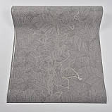 Шпалери вінілові на флізеліні 0.53 × 10.05 м Marburg 57949, сіро-бежеві для спальні, вітальні, кабінету, фото 5