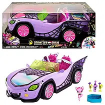Машинка Монстр Хай монстро-мобіль Monster High Toy Car, Ghoul Mobile with Pet HHK63