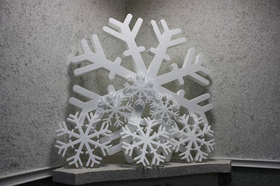 Сніжинки з пінопласту — 100 см