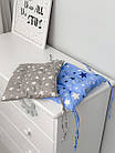 Подушка для дитячих стільців із зав'язками квадратна 23x28 см, м'який чохол накидка на квадратний дитячий стілець у кольорах, фото 4