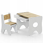 Стілець для дитини зі спинкою дитячий зручний стульчик для малюків білий, фото 8