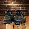 Зимові чоловічі шкіряні черевики, кросівки хакі утеплені з натуральної шкіри на хутрі на зиму для чоловіків, розмір 40-45, фото 6