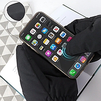 Рукавиці з підігрівом з акб, чорні, водонепроникний сенсорний екран з напругою 5v, 4000mAh, брезент + фланель, фото 3