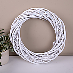Вінок із лози Плетене коло білий 35 см DZ