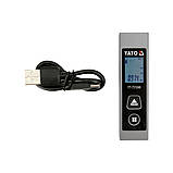 Далекомір лазерний кишеньковий з LCD-дисплеєм (дальність 30м) похибка ±5мм (живлення акумулятор Li-Ion 3.7В/ 220мА) Yato YT-731240, фото 4