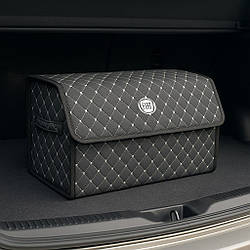 Органайзер у багажник автомобіля, чорний з сірою ниткою та лого Фіат