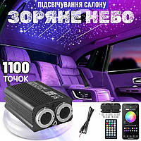 Проэктор Звездное небо в машину 1100 точек 32W с функцией падающей звезды 12V Подсветка салона авто в потолок