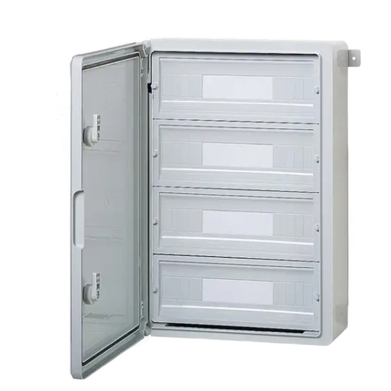 Пластиковий щит на 60 модулів IP44 вологозахищений 400х600х200 непрозорі дверцята