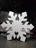 Сніжинка № 10 з пінопласту 100 см — новорічна прикраса, декор для вітрин і фасадів, фото 2