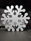 Сніжинка № 04 з пінопласту 100 см — новорічна прикраса, декор для вітрин і фасадів, фото 3