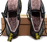 Зимові чоловічі черевики Dr.Martens мартінс чорні на хутрі теплі 41-44р. Живе фото, фото 9