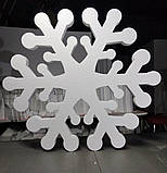 Сніжинка № 04 з пінопласту 100 см — новорічна прикраса, декор для вітрин і фасадів, фото 2