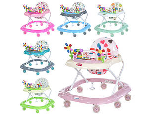 Музичні дитячі ходунки Bambi M 3619 світлові та звукові ефекти