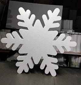 Сніжинка № 04 з пінопласту 100 см — новорічна прикраса, декор для вітрин і фасадів