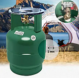 Пропановий балон 5 літрів Газовий балон із безпечним клапаном Газовий балон із пальником JAN Svarka" VIP, фото 5