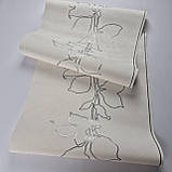 Шпалери вінілові на флізеліні 0.53 × 10.05 м Marburg 57947, молочні з сірим для спальні, вітальні, коридору, фото 3