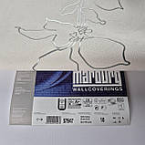 Шпалери вінілові на флізеліні 0.53 × 10.05 м Marburg 57947, молочні з сірим для спальні, вітальні, коридору, фото 6