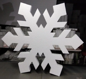 Сніжинка № 10 з пінопласту 100 см — новорічна прикраса, декор для вітрин і фасадів