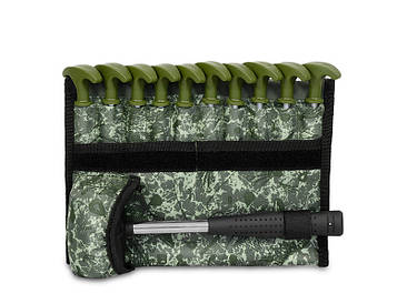 Кілочки для намету, набір металевих наметових кілочок Delphin FIXT C2G / 20см 10шт