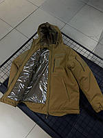 Зимняя штурмовая куртка койот на Omni-Heat, армейская куртка койот теплая, мужская военная куртка койот зсу lp048