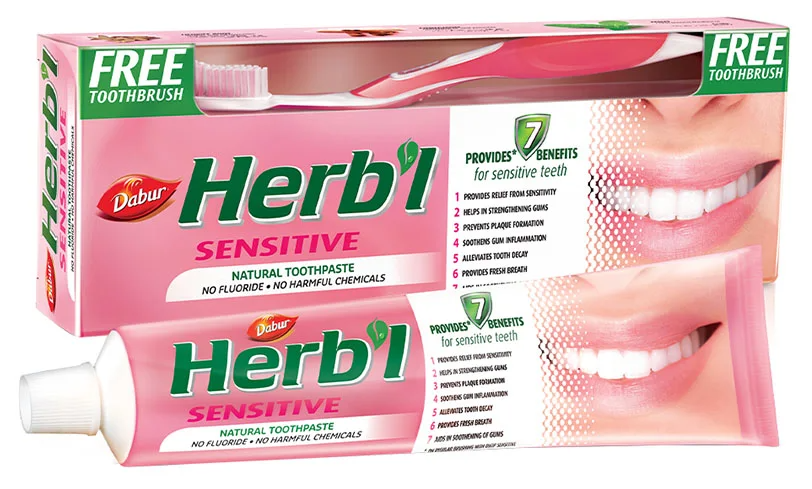 Зубная паста Dabur Herb'l "Sensitive" (150г.) + зубна щітка