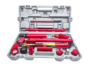 Набір інструмента 3в1 (комплект розтяжок гідравлічних 10т + стяжка гідравлічна рухомий гак 10т + молоткі 7 од) Profline 97060-203, фото 2