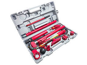 Набір інструмента 3в1 (комплект розтяжок гідравлічних 10т + стяжка гідравлічна рухомий гак 10т + молоткі 7 од) Profline 97060-203, фото 3