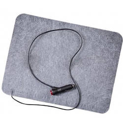 Килимок із підігрівом в авто (автогрівання), розмір 32х42 см, електричний автокилимок для ніг у машин