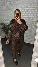 Жіночий теплий костюм двійка з альпаки | Туреччина | Колір шоколад, фото 2