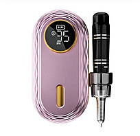 Портативний фрезер JF-603 (Рожевий) на акумуляторі 2600 mAh на 35 Вт. та 35 000 про. з дисплеєм, на USB-для манікюру