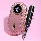 Портативний фрезер JF-603 (Рожевий) на акумуляторі 2600 mAh на 35 Вт. та 35 000 про. з дисплеєм, на USB-для манікюру, фото 3