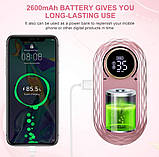 Портативний фрезер JF-603 (Рожевий) на акумуляторі 2600 mAh на 35 Вт. та 35 000 про. з дисплеєм, на USB-для манікюру, фото 7