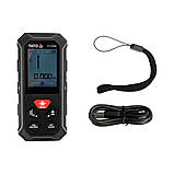 Дальномір лазерний 2 напрямний LCD- дисплей (дальність 2х 100м) похибка ±2мм (живлення акумулятор 3.7В /850мАГод) Yato YT-731250, фото 5