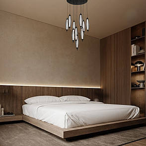 Чорна люстра на 10 ламп (91-12293-10led BK), фото 2