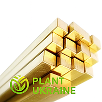 Пруток квадратний латунний 10×10 мм ЛС59-1