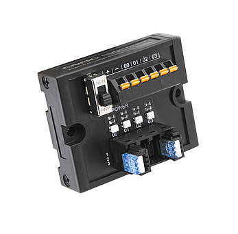 Клемний блок датчика ПЛК ESTB-04M-3, розподільник сигналів датчиків, 4 канали, фото 1