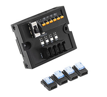 Клемний блок датчика ПЛК ESTB-04M-3, розподільник сигналів датчиків, 4 канали, фото 2