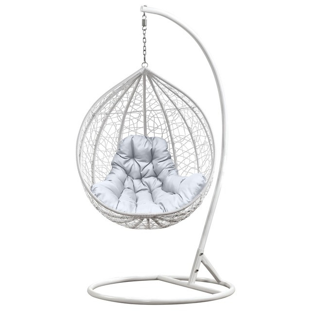 Підвісне крісло-гойдалка кокон Bonro 329 XL (біло-сіре)