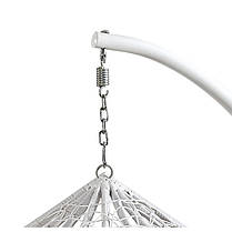 Підвісне крісло-гойдалка кокон Bonro 329 XL (біло-сіре), фото 5