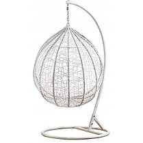 Підвісне крісло-гойдалка кокон Bonro 329 L (біло-сіре), фото 2